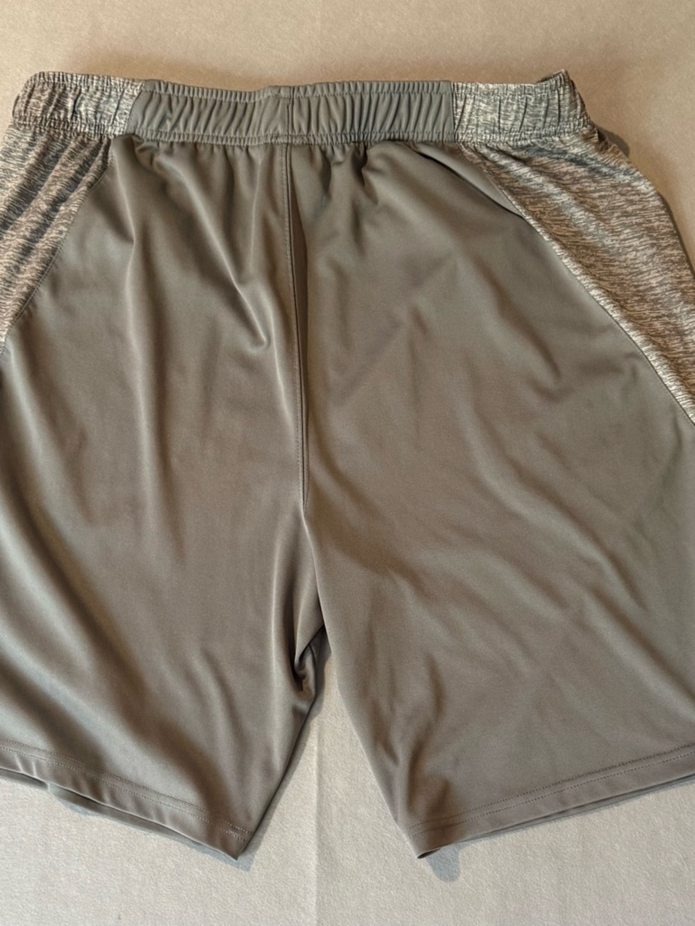 Russell Athletic Gray Men's Basketball Athletic Shorts with Heather Side Panels